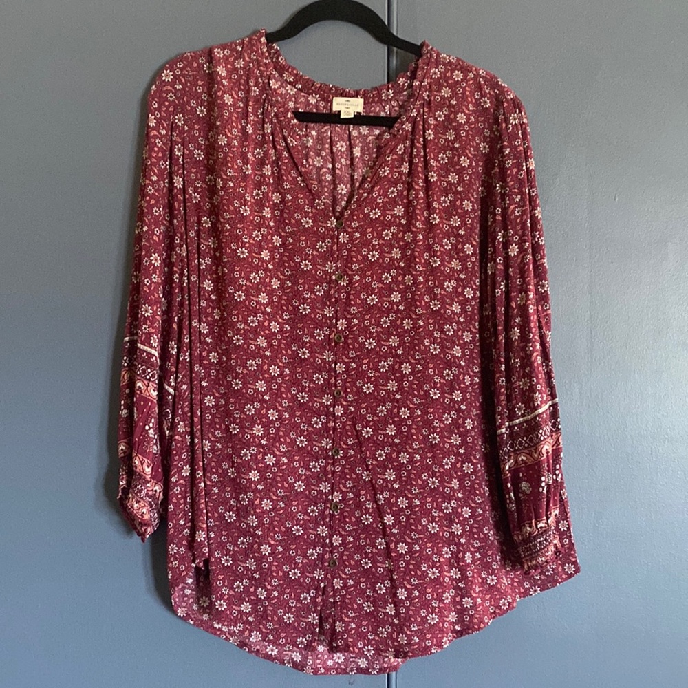 Mason & Belle Tierra Smocked Sleeve Top
